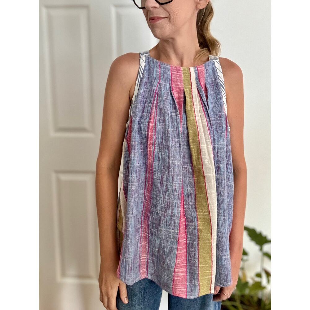 Striped, colorful Anthropologie Top, New With Tags